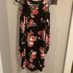 Black floral dress